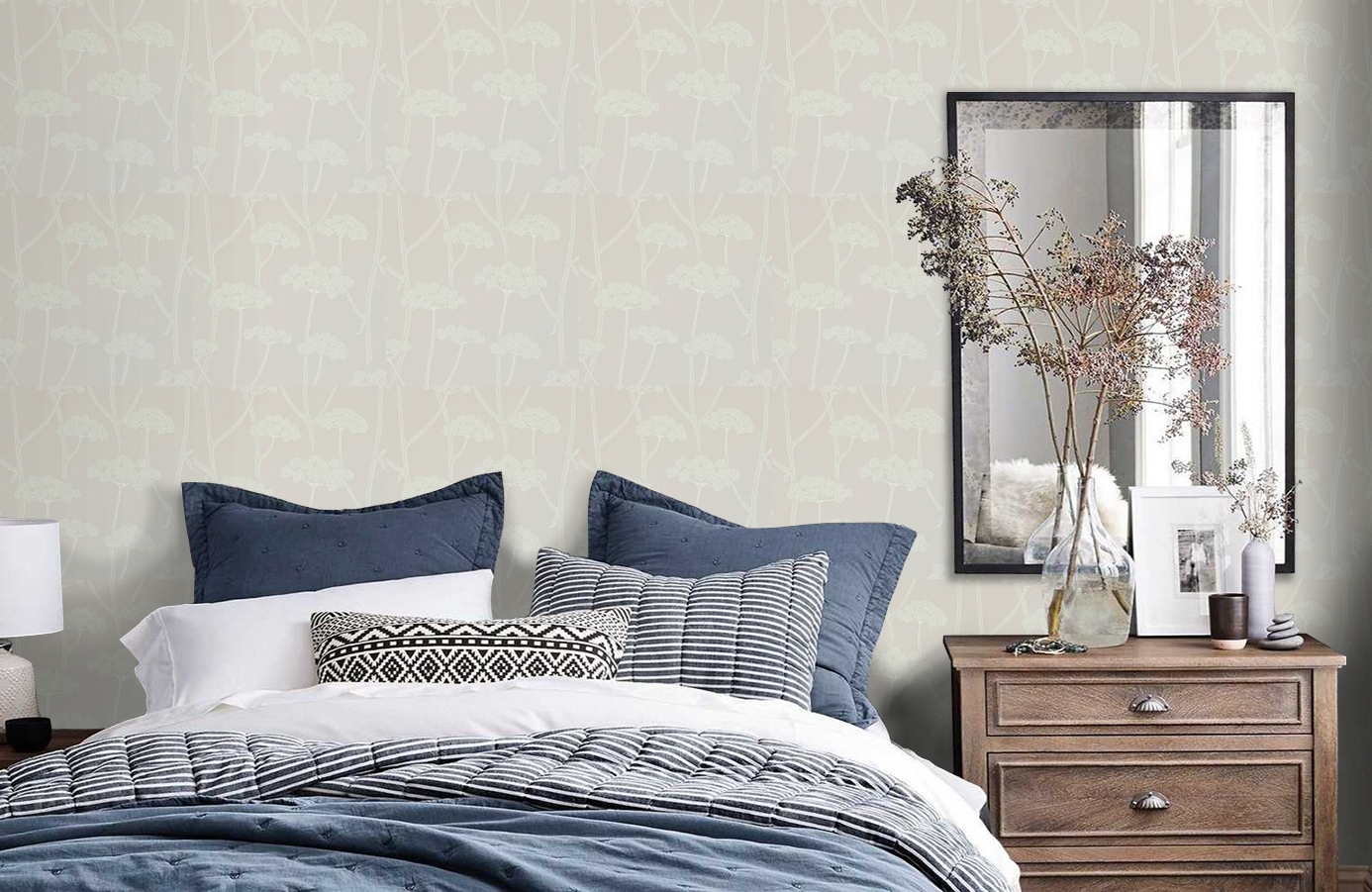 Обои DCFL211649 фото в интерьере спальни