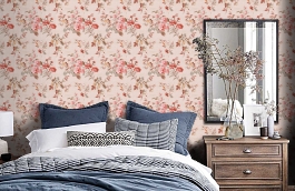 Обои DK70701 фото в интерьере спальни превью