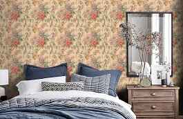 Обои DK70903 фото в интерьере спальни превью