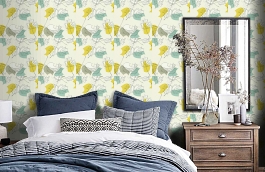 Обои DOPS212423 фото в интерьере спальни превью