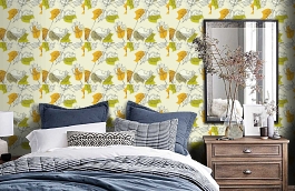 Обои DOPS212424 фото в интерьере спальни превью