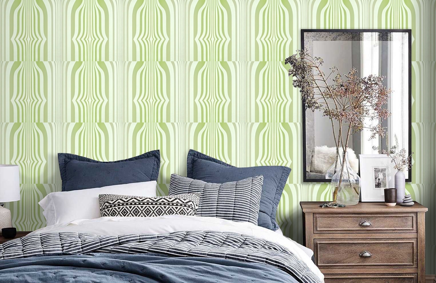 Обои DVIWCO103 фото в интерьере спальни