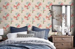 Обои FF50602 фото в интерьере спальни превью