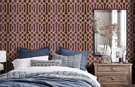 Обои GO40109 фото в интерьере спальни превью