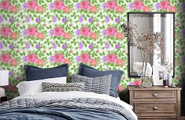 Обои GO40502 фото в интерьере спальни превью