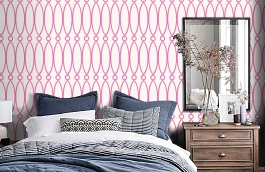 Обои GT20001 фото в интерьере спальни превью