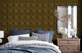 Обои GT21200 фото в интерьере спальни превью