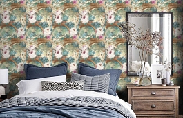 Обои IWB00415 фото в интерьере спальни превью