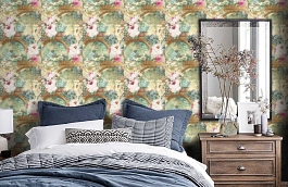 Обои IWB00423 фото в интерьере спальни превью