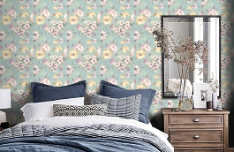 Обои IWB00430 фото в интерьере спальни превью