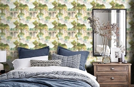 Обои IWB00439 фото в интерьере спальни превью