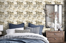 Обои IWB00442 фото в интерьере спальни превью