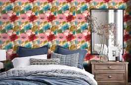 Обои LW40504 фото в интерьере спальни превью