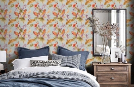 Обои TR20205 фото в интерьере спальни превью