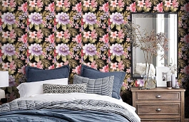 Обои TR20500 фото в интерьере спальни превью