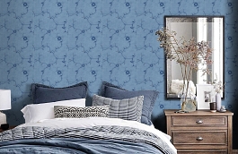 Обои CR72702 фото в интерьере спальни превью