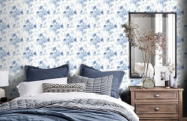 Обои CR73202 фото в интерьере спальни превью