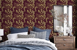 Обои FL70109 фото в интерьере спальни превью