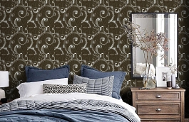 Обои FL70208 фото в интерьере спальни превью