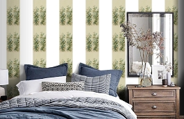 Обои SV62204M фото в интерьере спальни превью