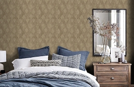 Обои UT30204 фото в интерьере спальни превью