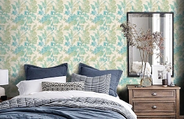 Обои CS3592 фото в интерьере спальни превью