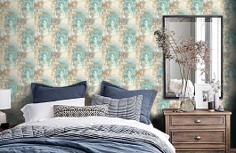 Обои CS3599 фото в интерьере спальни превью