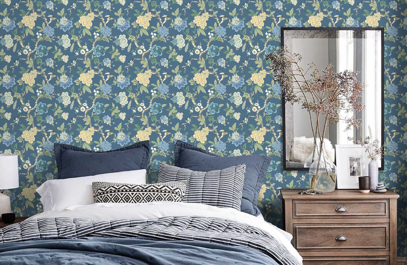 Обои GP5903 фото в интерьере спальни