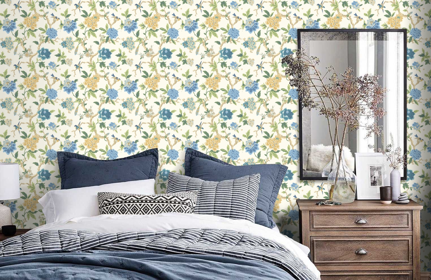 Обои GP5904 фото в интерьере спальни