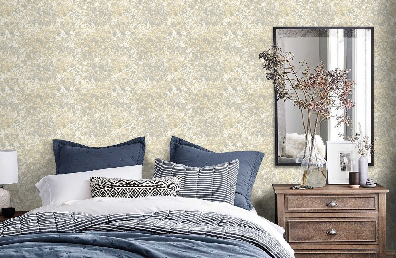 Обои GP5909 фото в интерьере спальни
