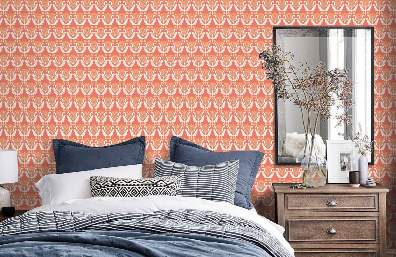 Обои GP5917 фото в интерьере спальни