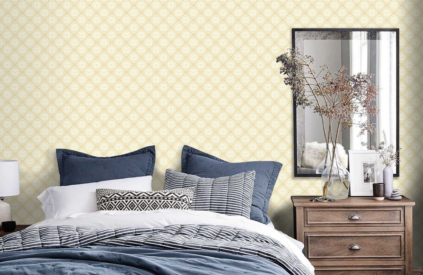 Обои GP5970 фото в интерьере спальни