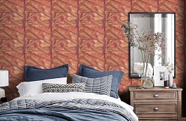 Обои PEW04003 фото в интерьере спальни превью
