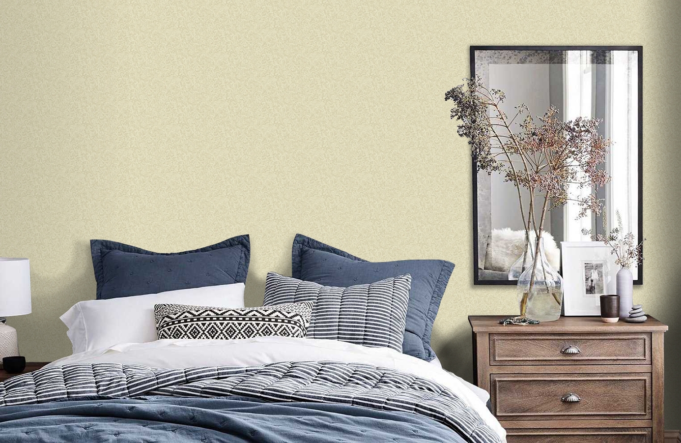 Обои SH5515 фото в интерьере спальни