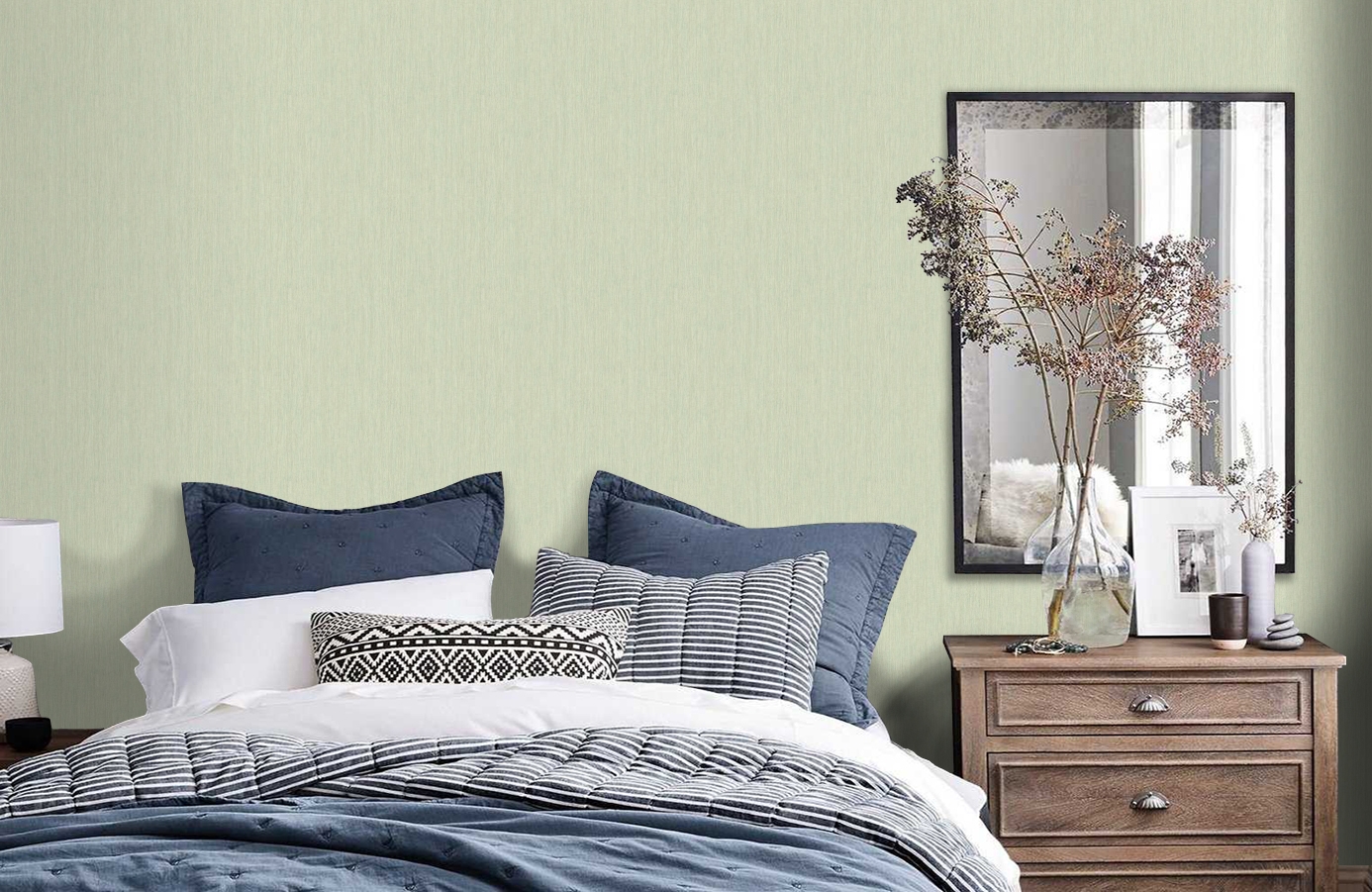 Обои SH5618 фото в интерьере спальни