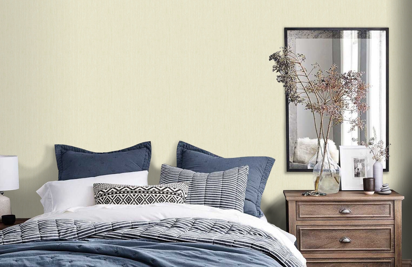 Обои SH5619 фото в интерьере спальни