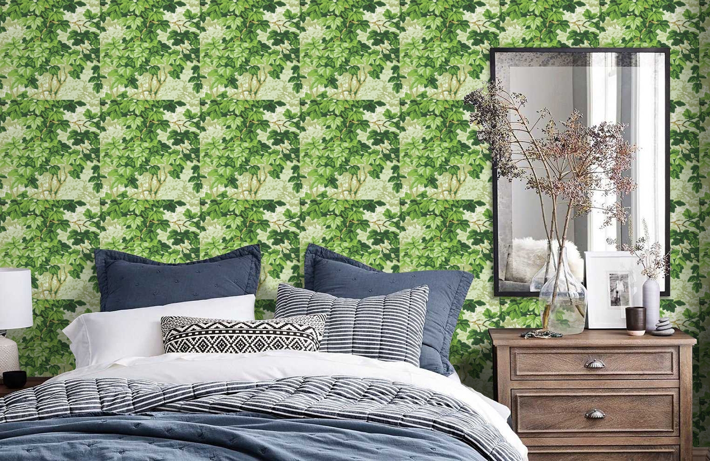 Обои ZINW310061 фото в интерьере спальни