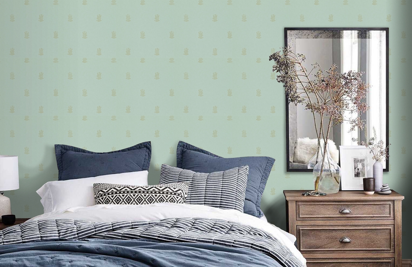 Обои ZINW310063 фото в интерьере спальни