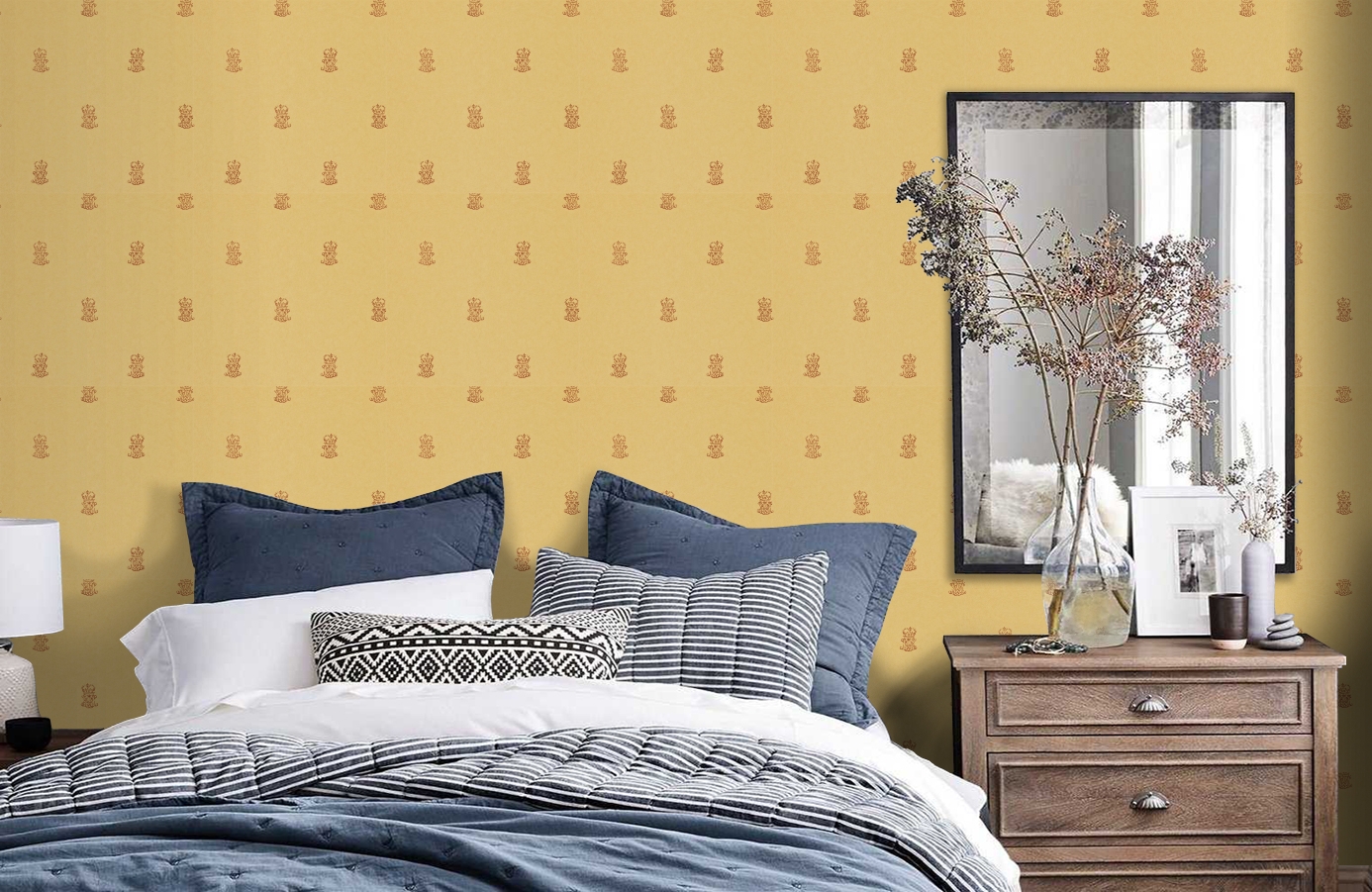 Обои ZINW310066 фото в интерьере спальни