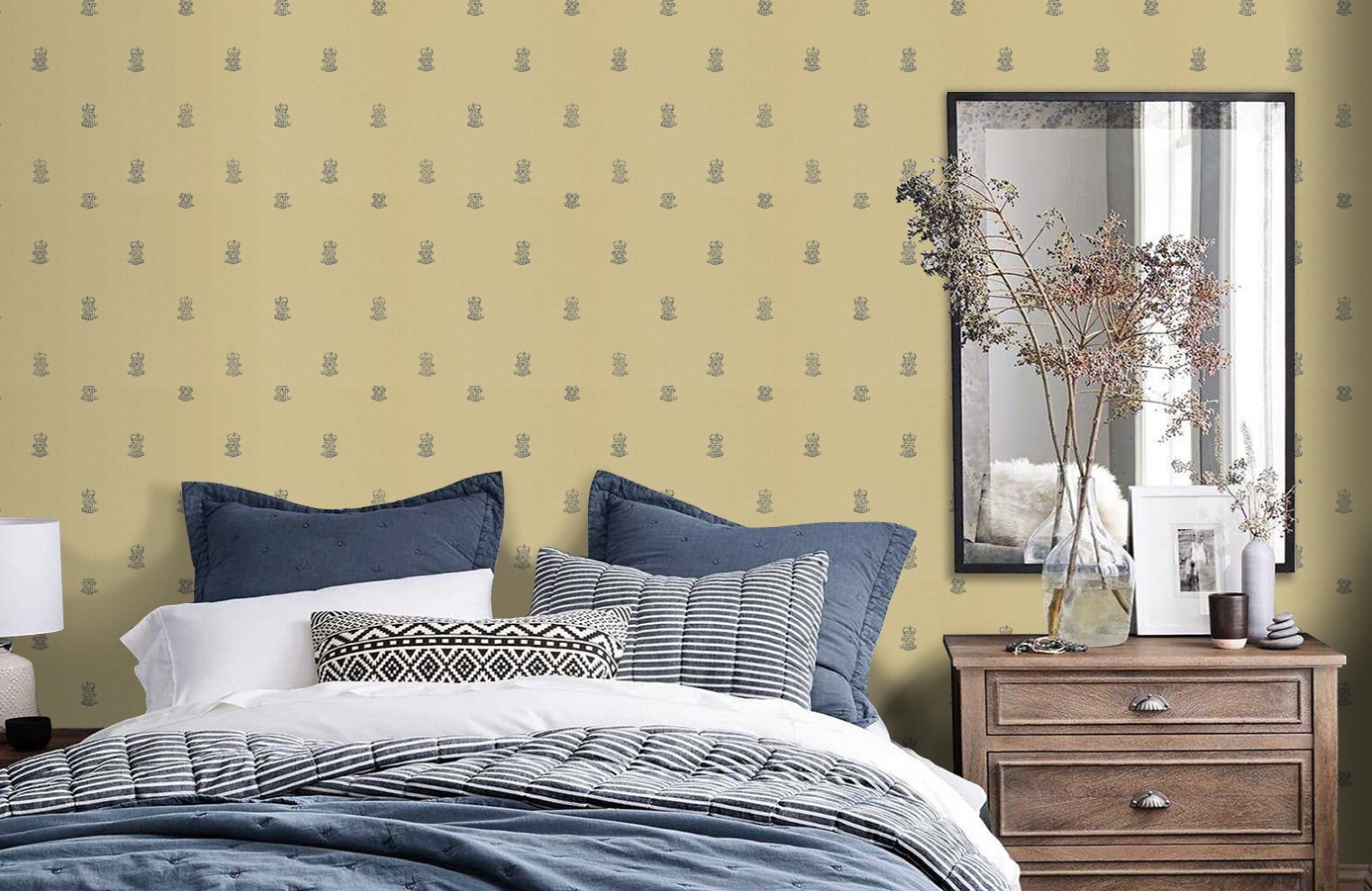 Обои ZINW310068 фото в интерьере спальни Обои ZINW310068 фото в интерьере спальни