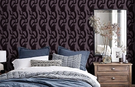Обои ZTRA07003 фото в интерьере спальни превью