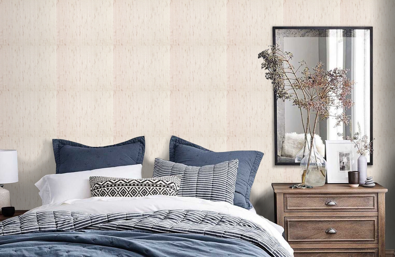 Обои 2287-72 фото в интерьере спальни