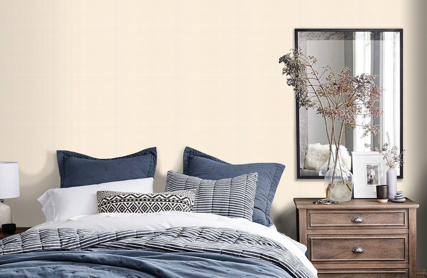 Обои 2663-16 фото в интерьере спальни