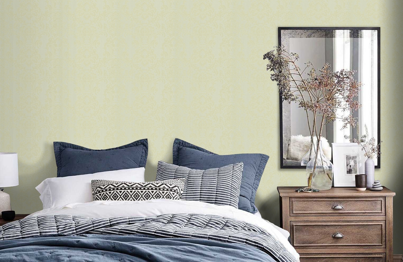 Обои 2905-33 фото в интерьере спальни