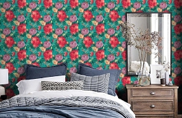 Обои 300109 фото в интерьере спальни превью