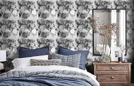 Обои 300131 фото в интерьере спальни превью