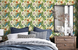 Обои 30015-1 фото в интерьере спальни превью