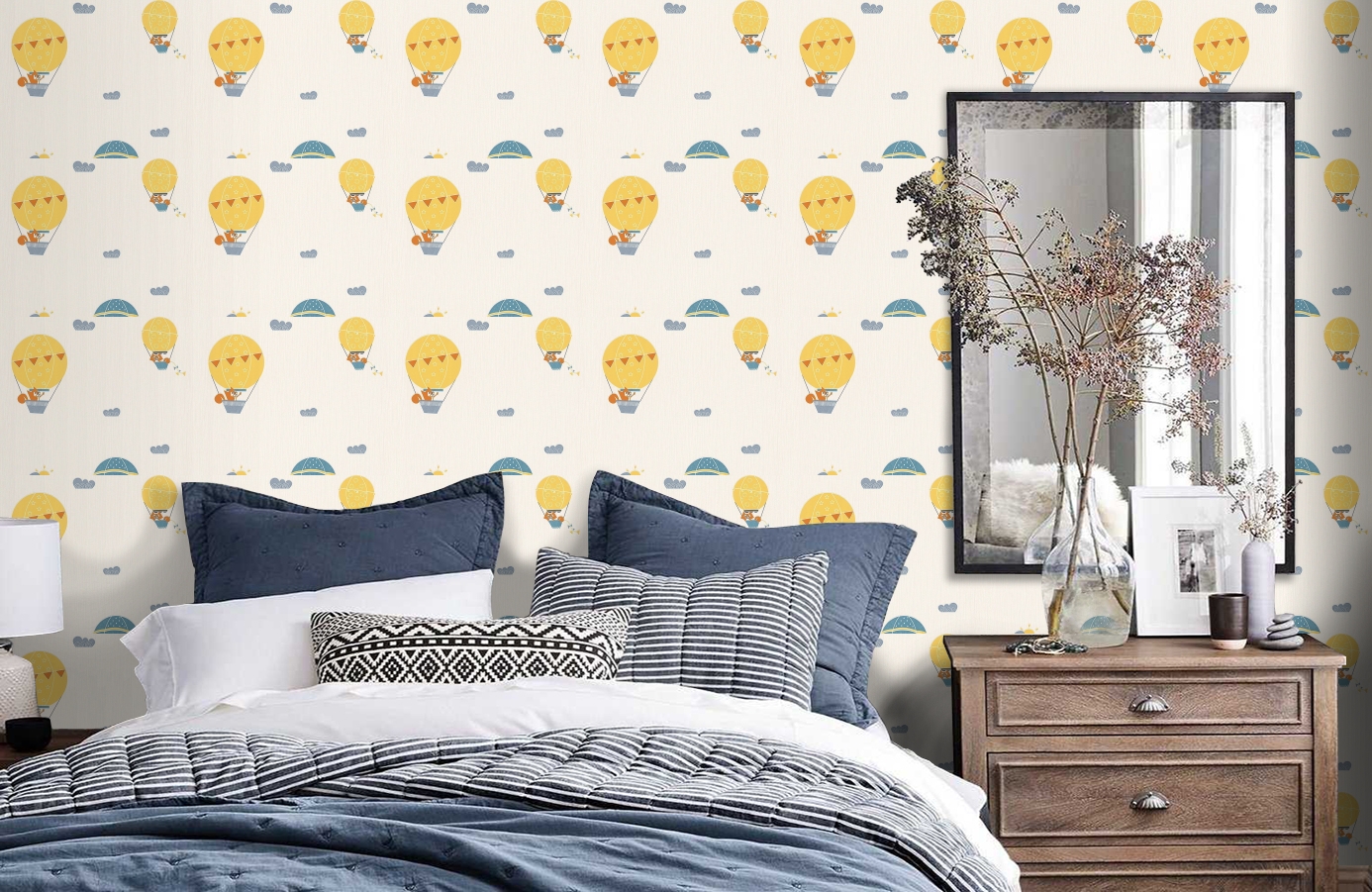 Обои 30295-2 фото в интерьере спальни