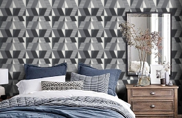 Обои 30395-2 фото в интерьере спальни превью