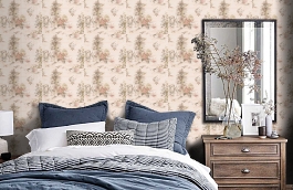 Обои 30429-2 фото в интерьере спальни превью